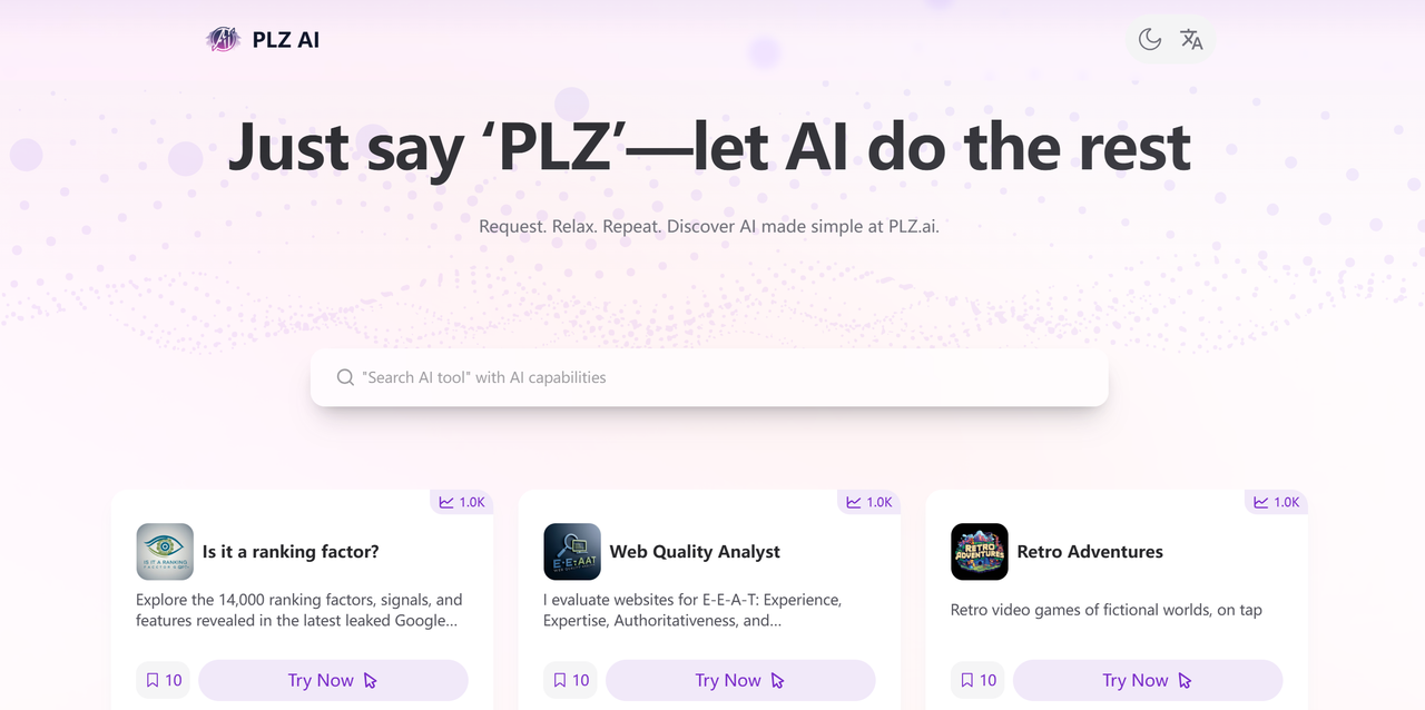Plz.ai: The Best Comprehensive AI Tool Directory preview