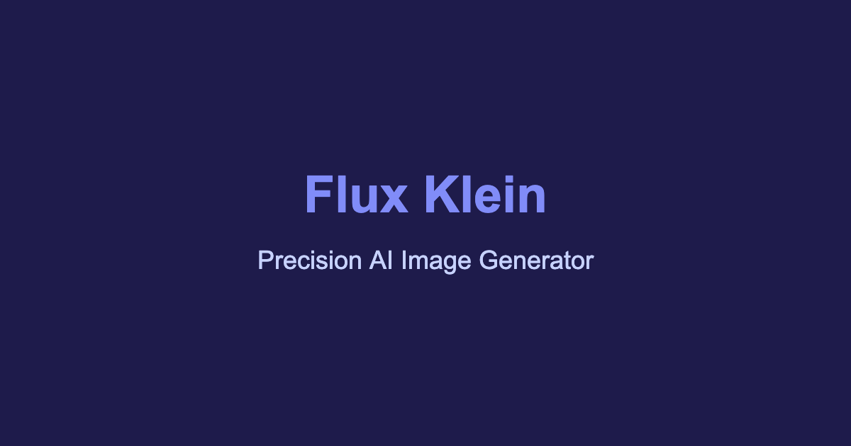 Flux Klein preview