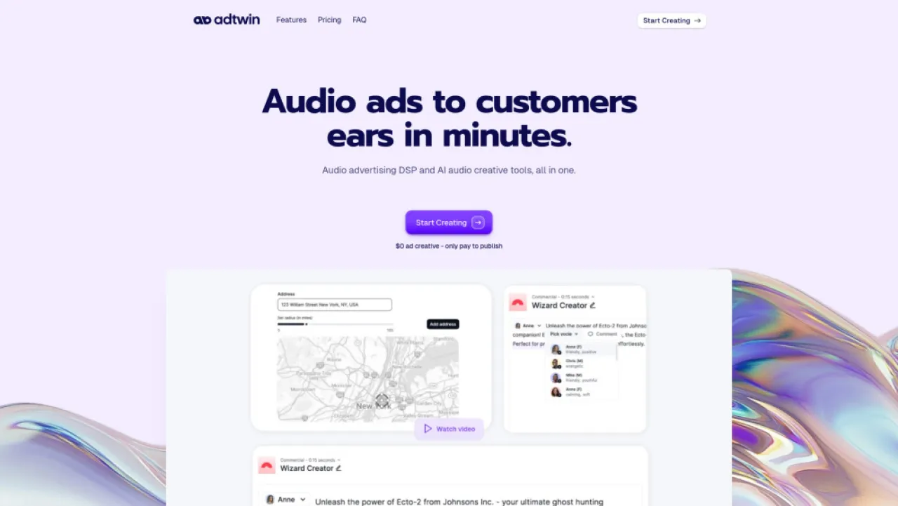 Adtwin website preview