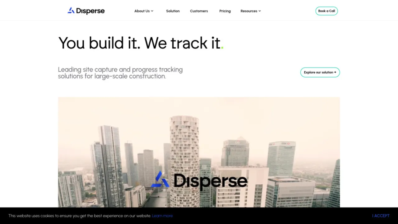 Disperse website preview
