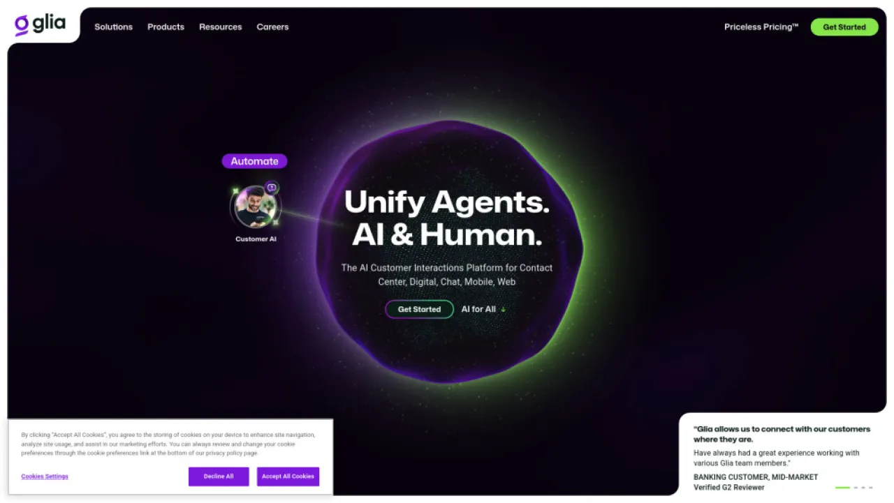 Glia website preview