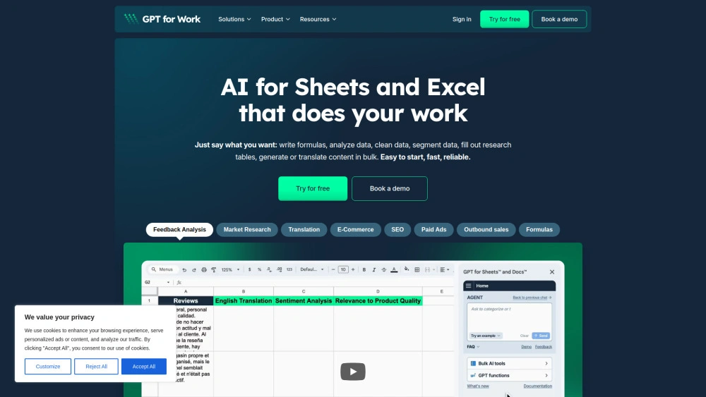 GPT For Work preview