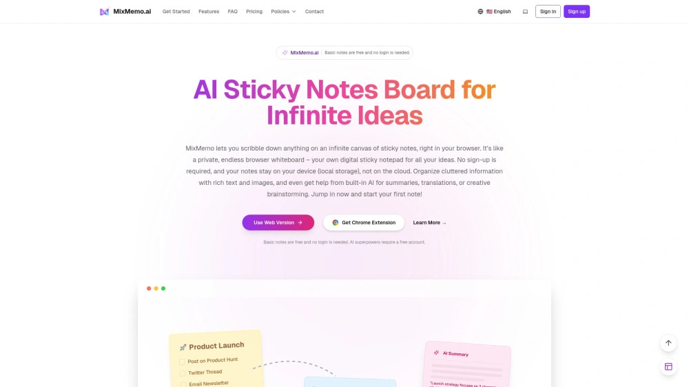 MixMemo - Visual AI Canvas preview