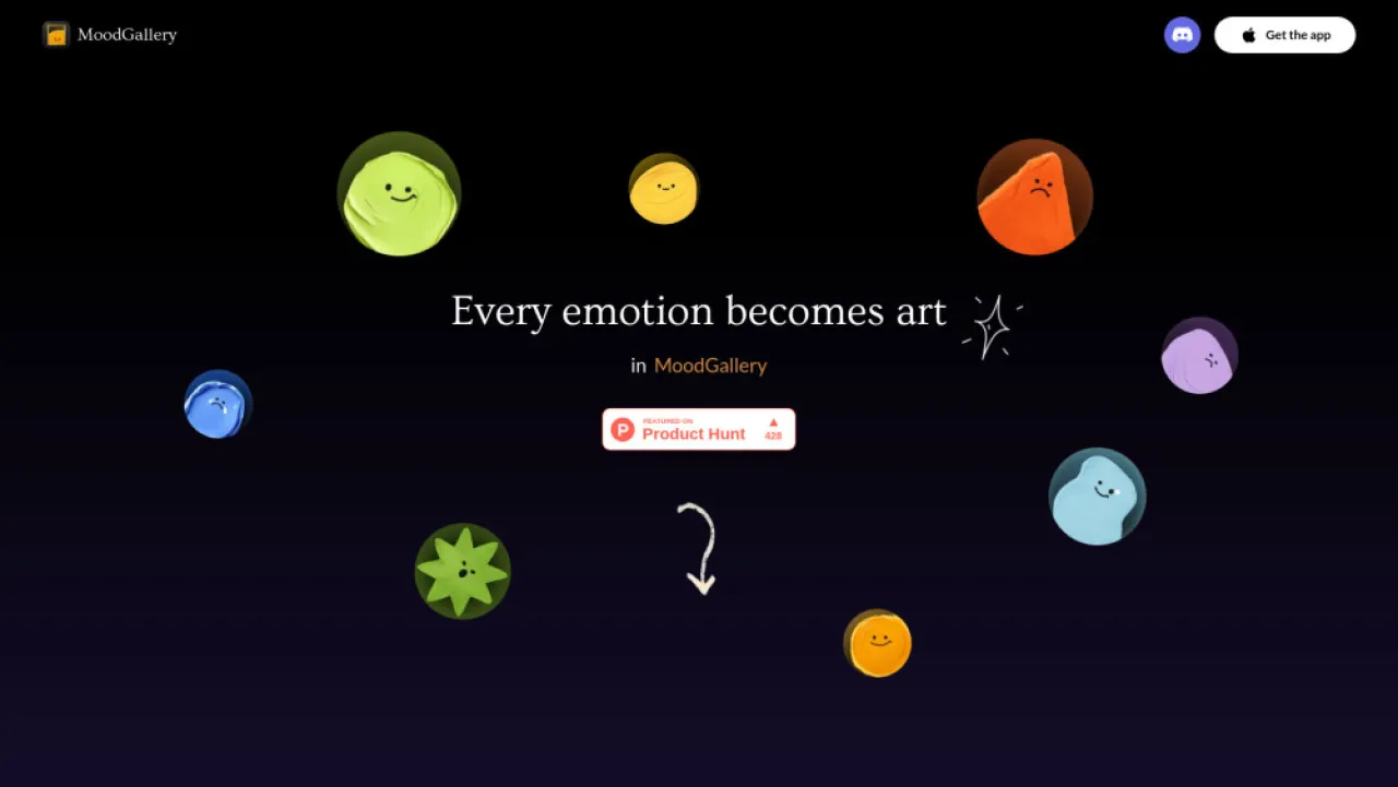 MoodGallery website preview