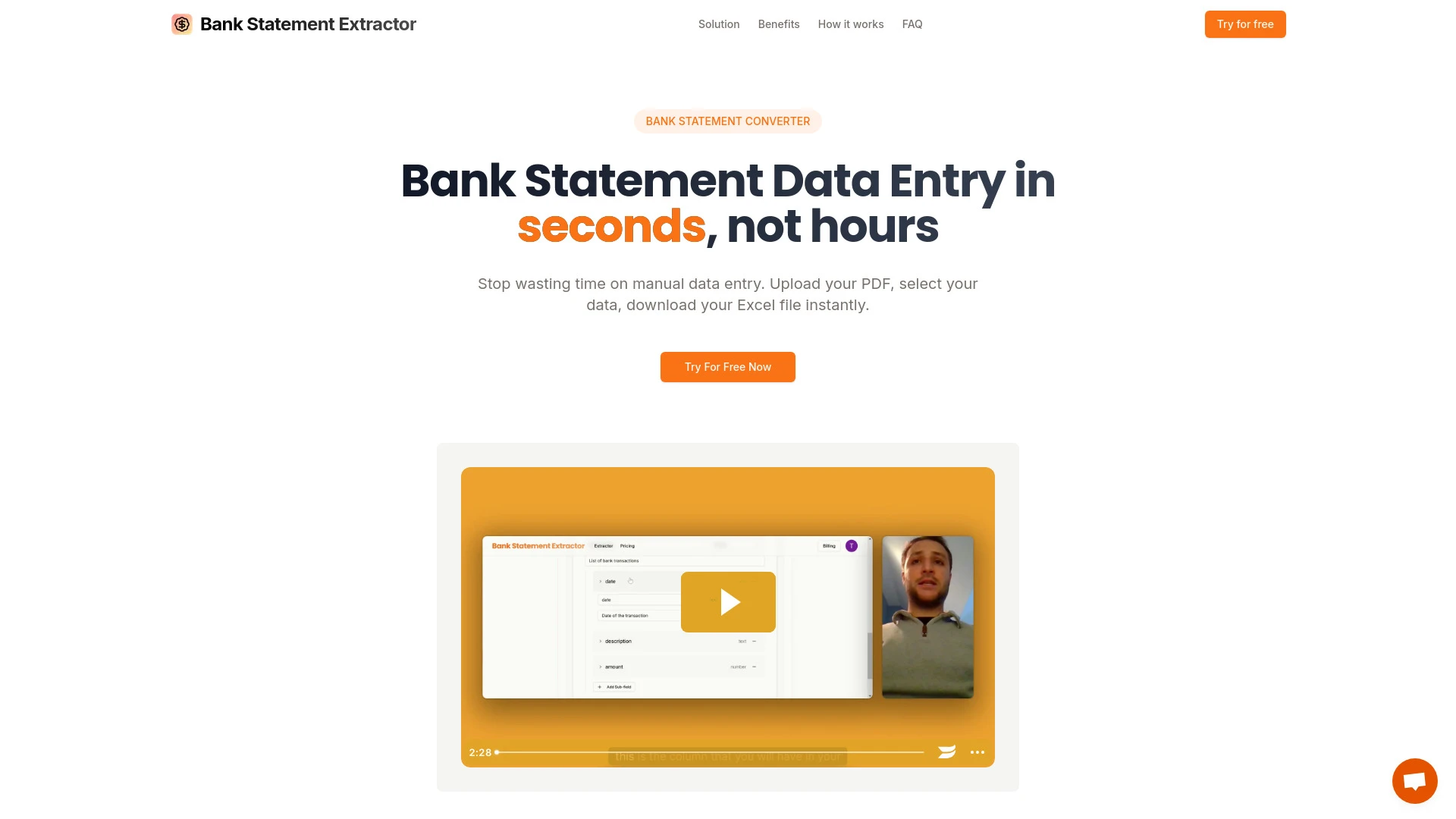 Bank Statement Converter website preview