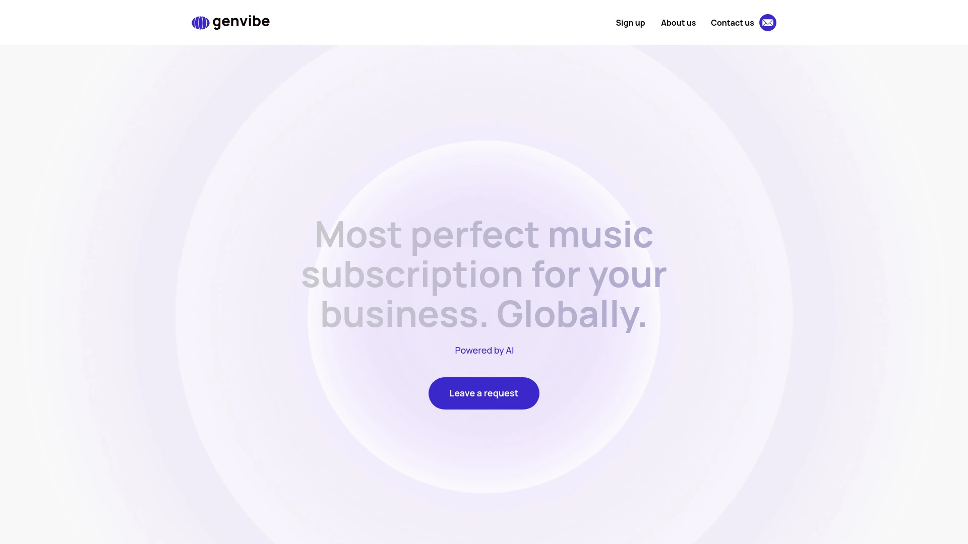 Genvibe AI website preview