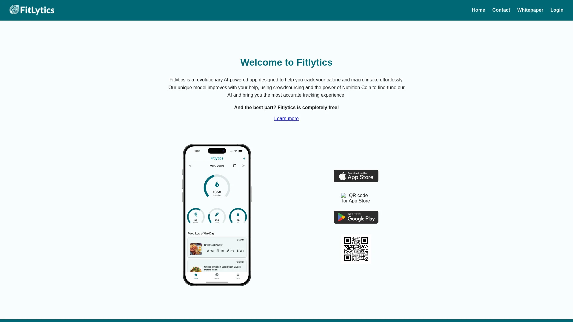 Fitlytics website preview