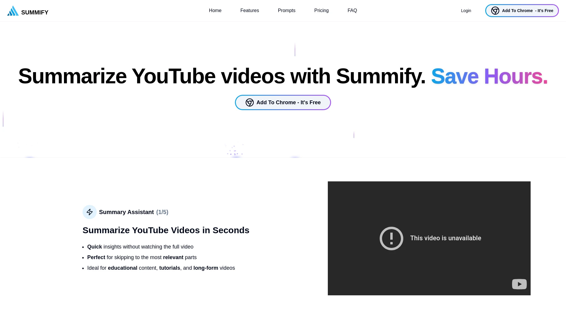 Summify website preview