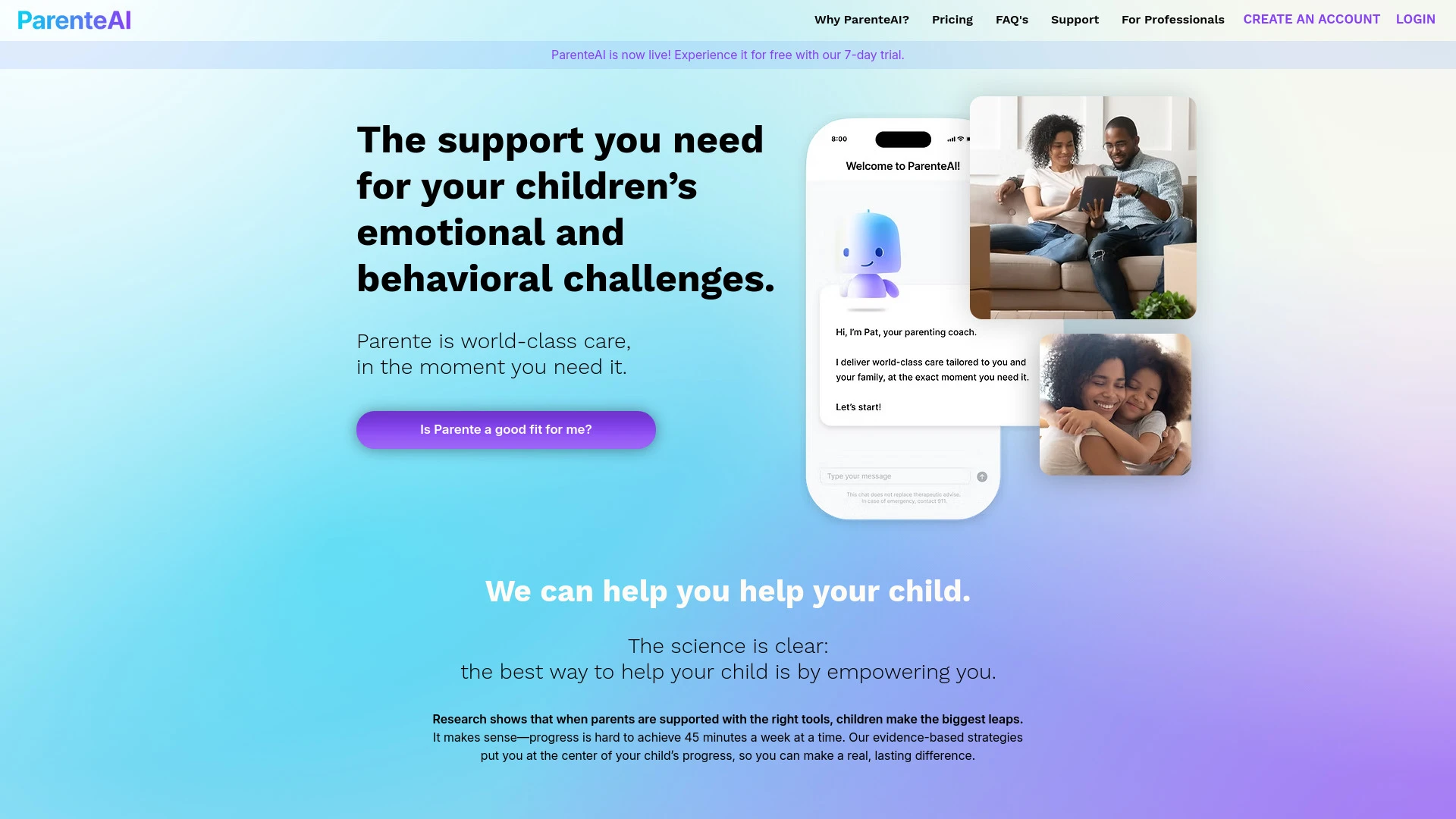 ParenteAI website preview