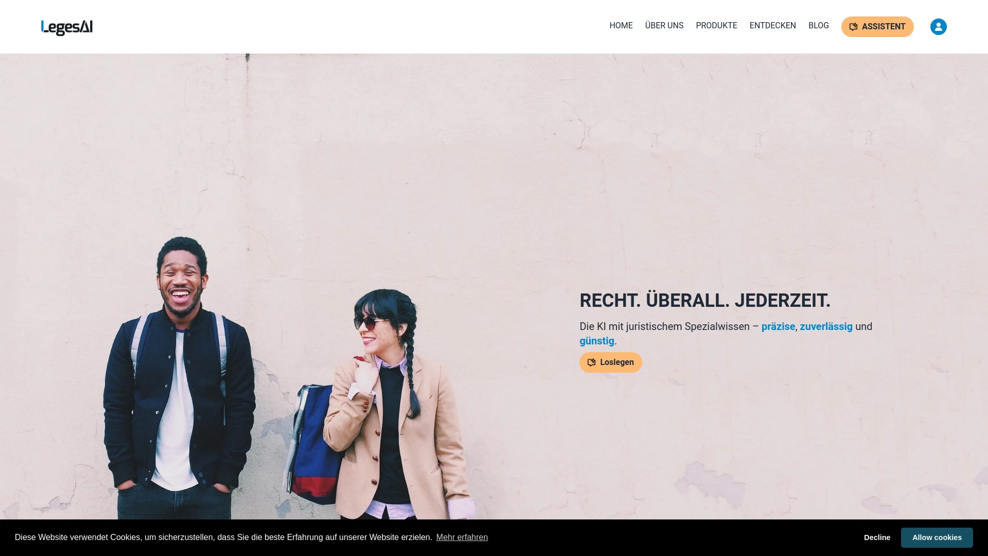 LegesAI website preview