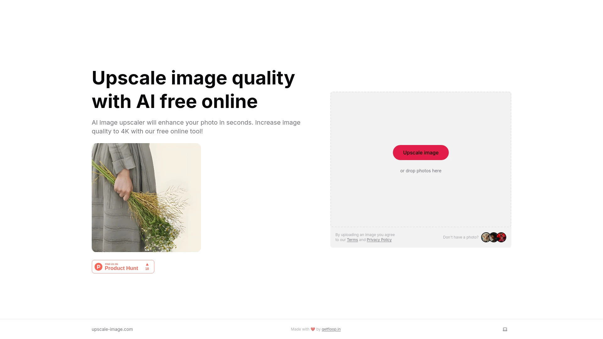 4K AI Upscaler website preview