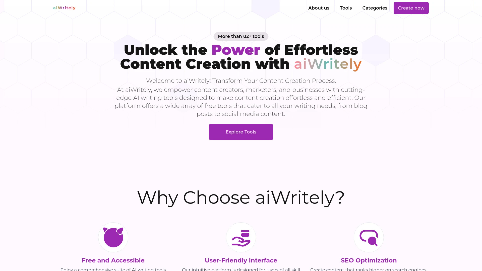 aiWritely website preview