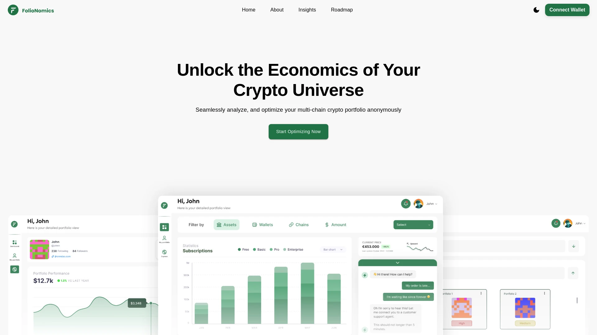 Folionomics website preview