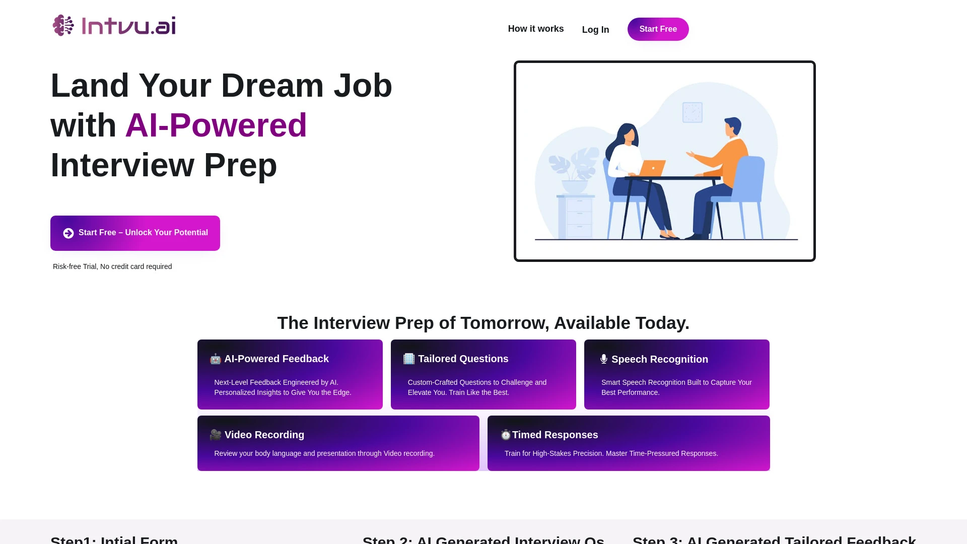 AI Powered Interview Preparation website preview