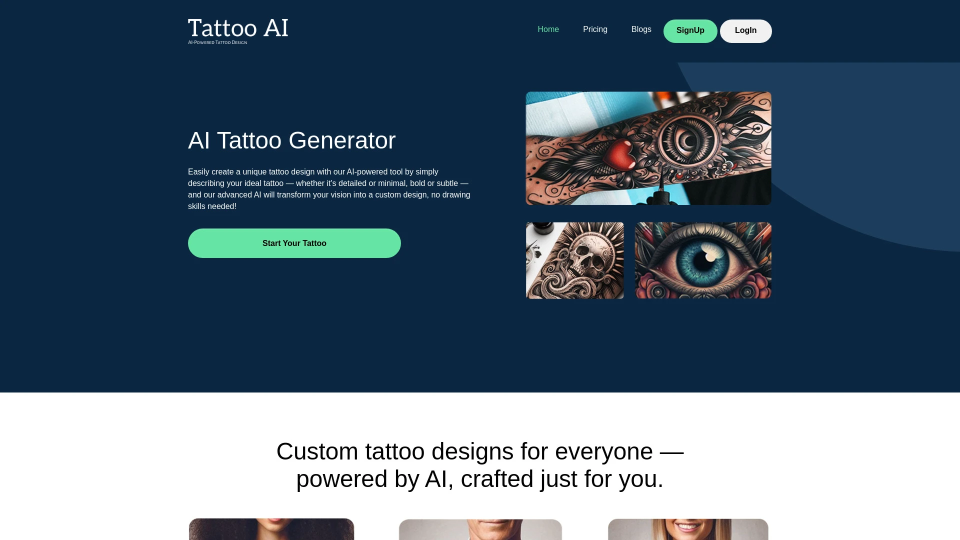 TattooAI.net website preview