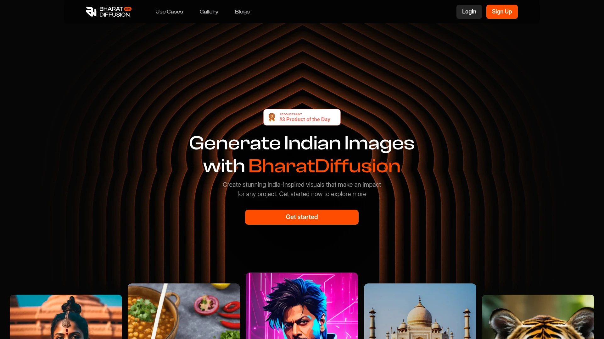 BharatDiffusion.ai website preview