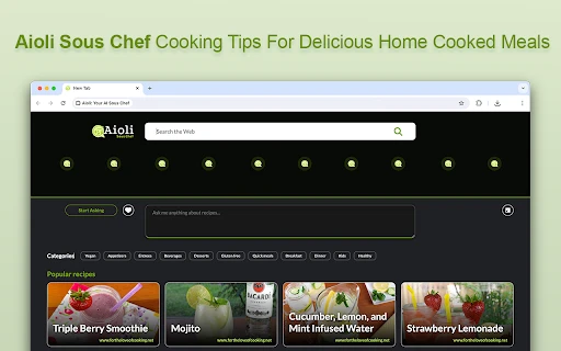 Aioli: Your AI Sous Chef website preview