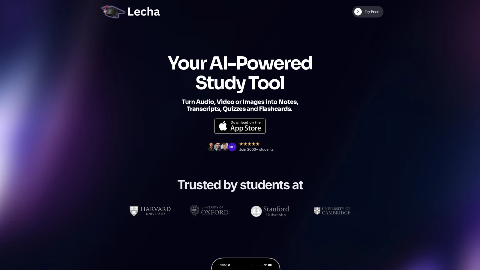 Lecha website preview