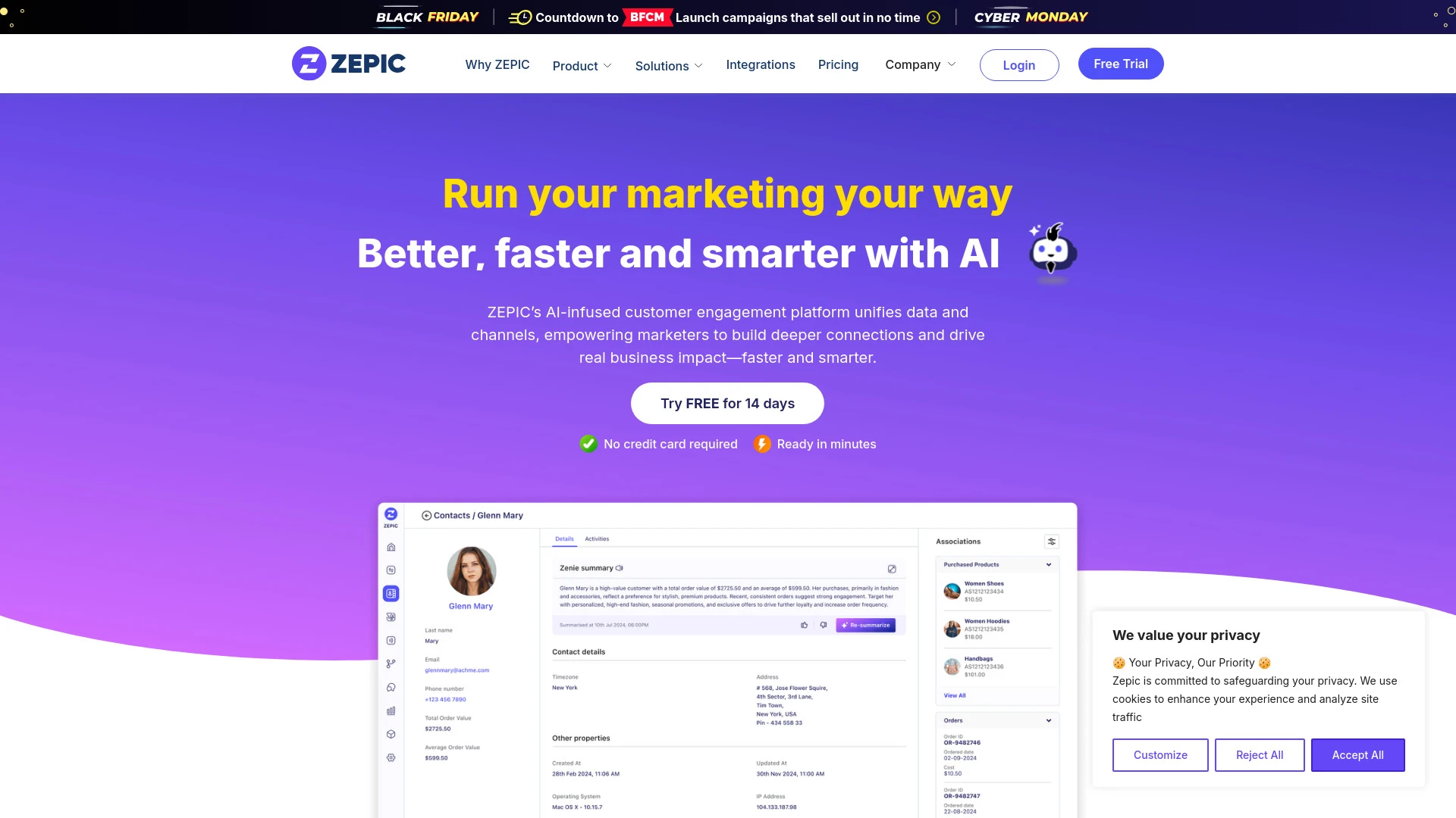 ZEPIC website preview