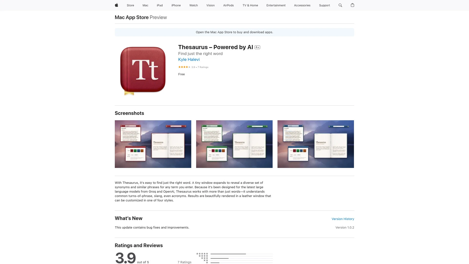 Thesaurus – Powered by AI website preview