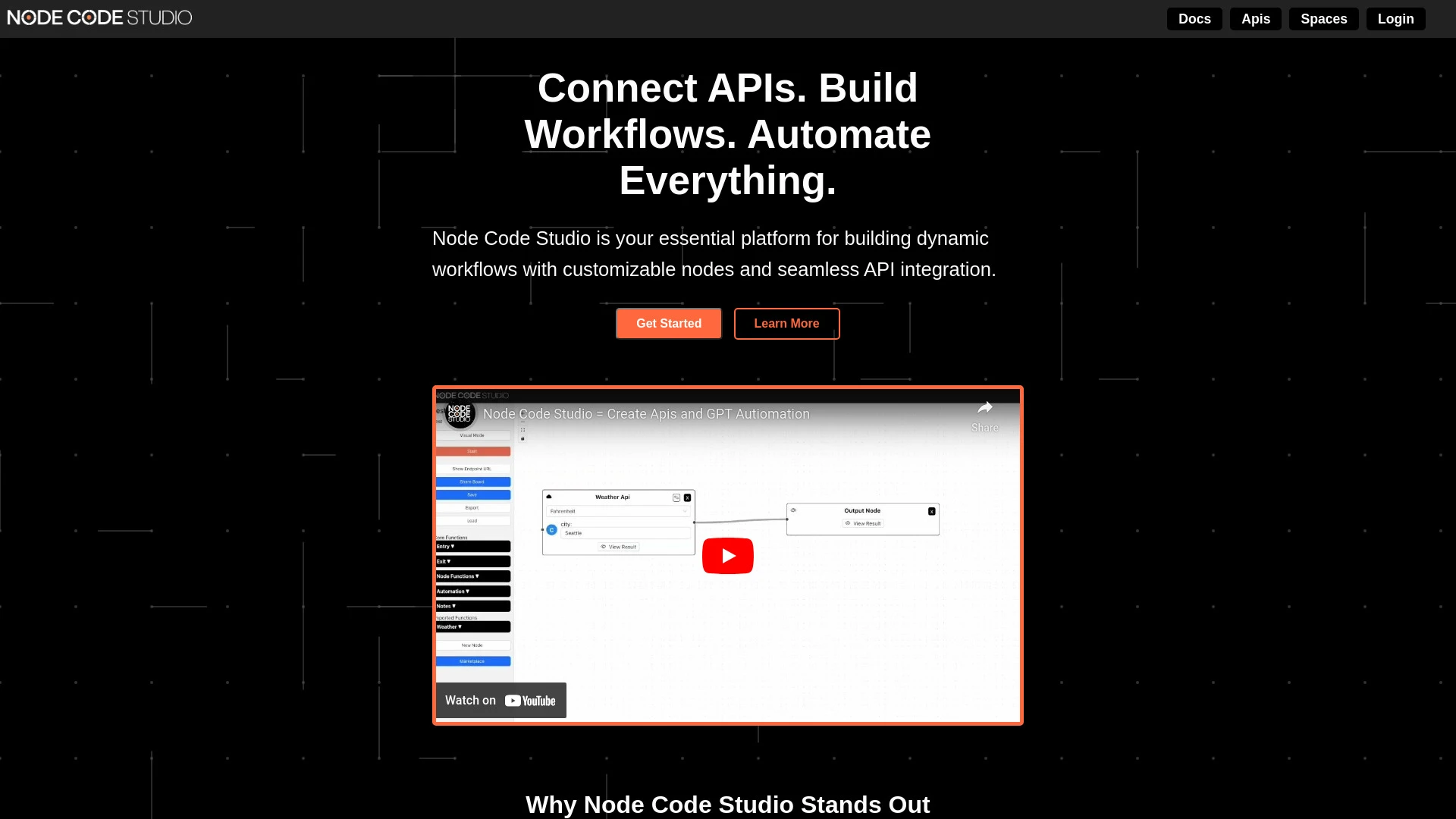 Node Code Studio website preview