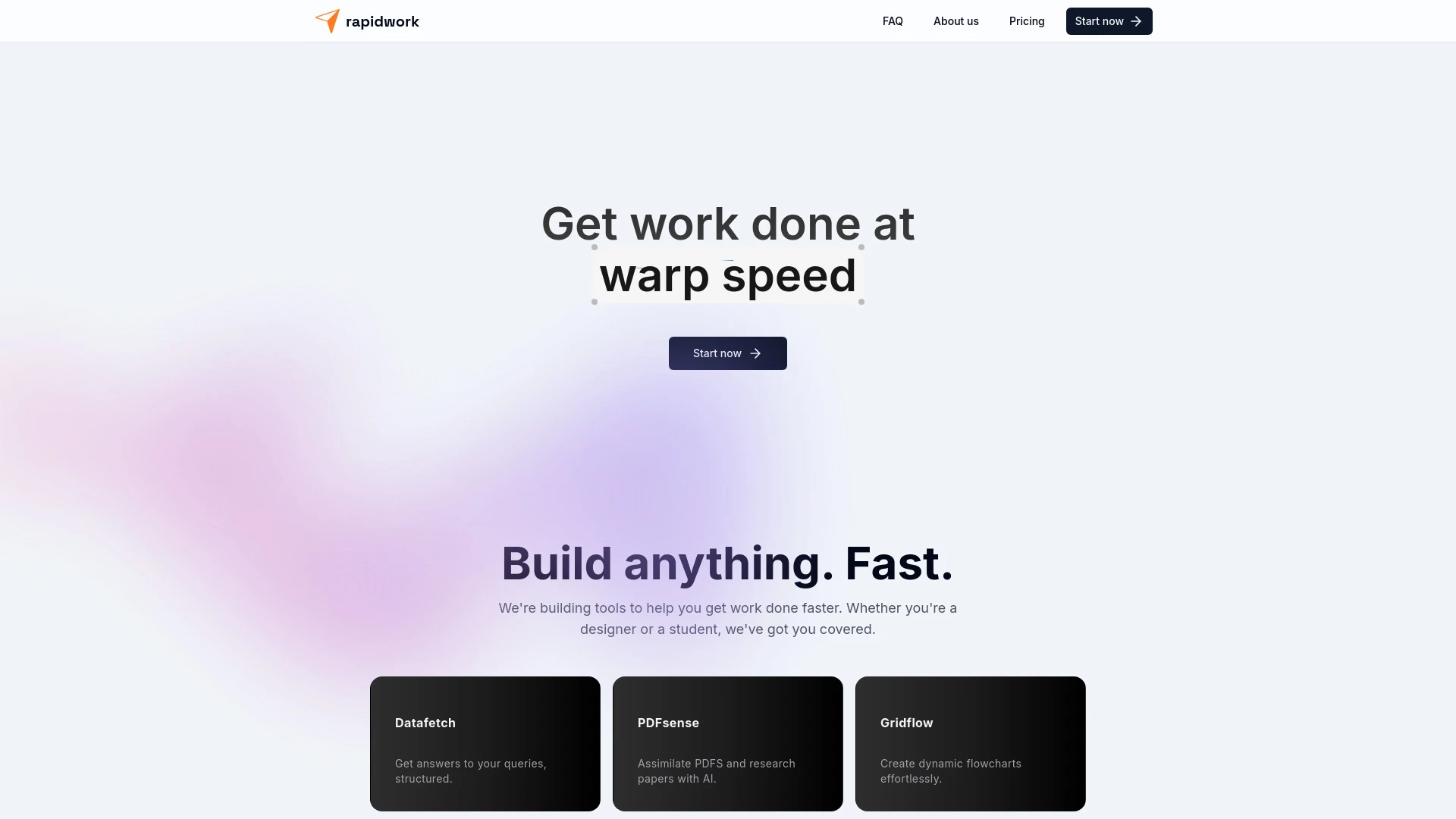 rapidwork website preview