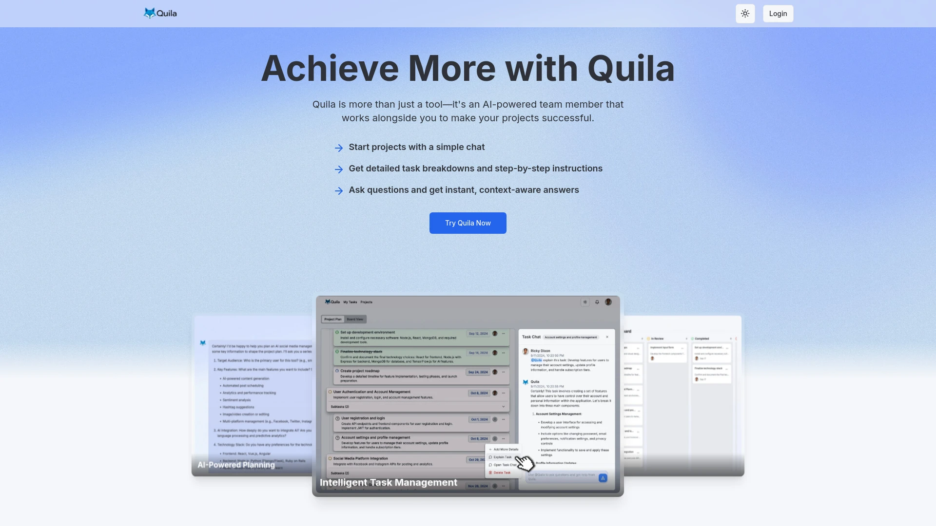 Quila website preview