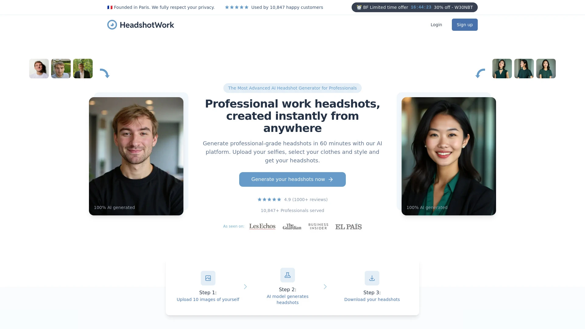 HeadshotWork website preview