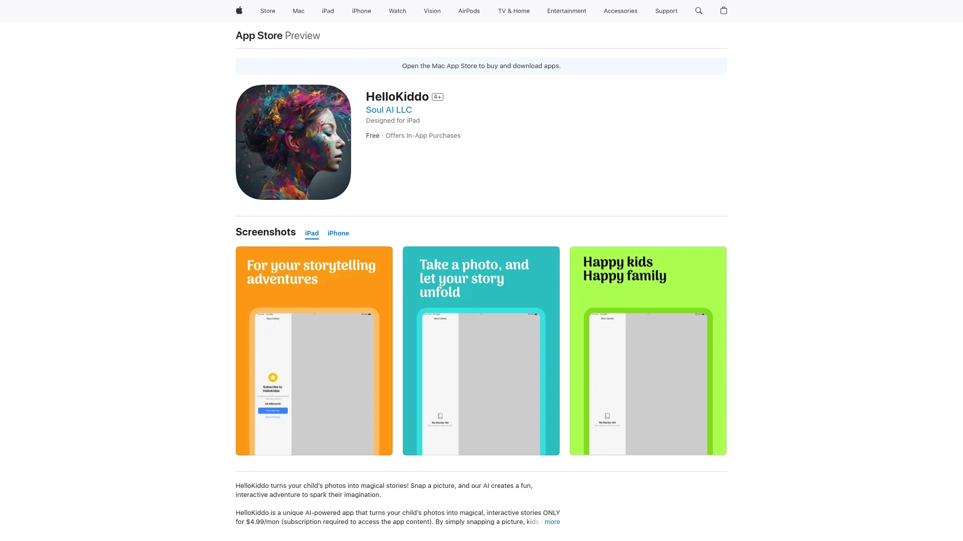 HelloKiddo website preview