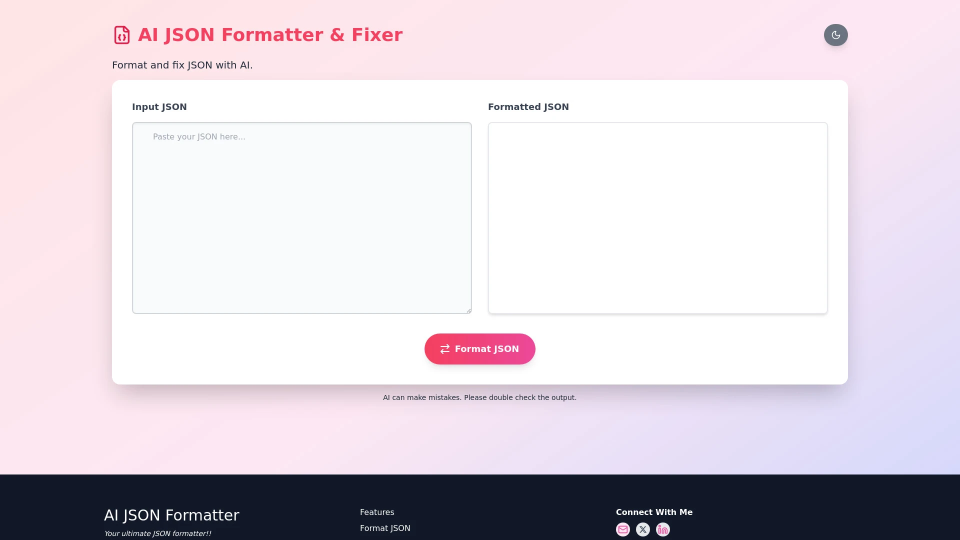 JSON Formatter website preview