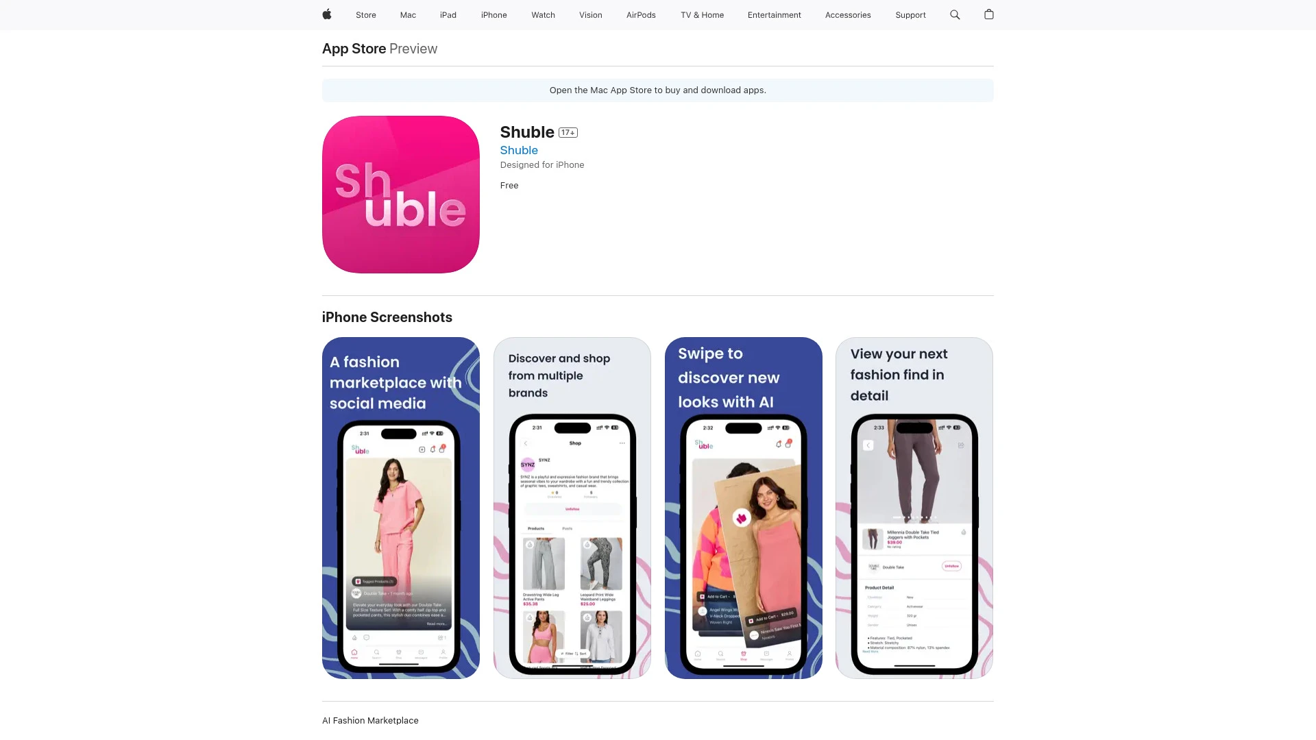 Shuble website preview