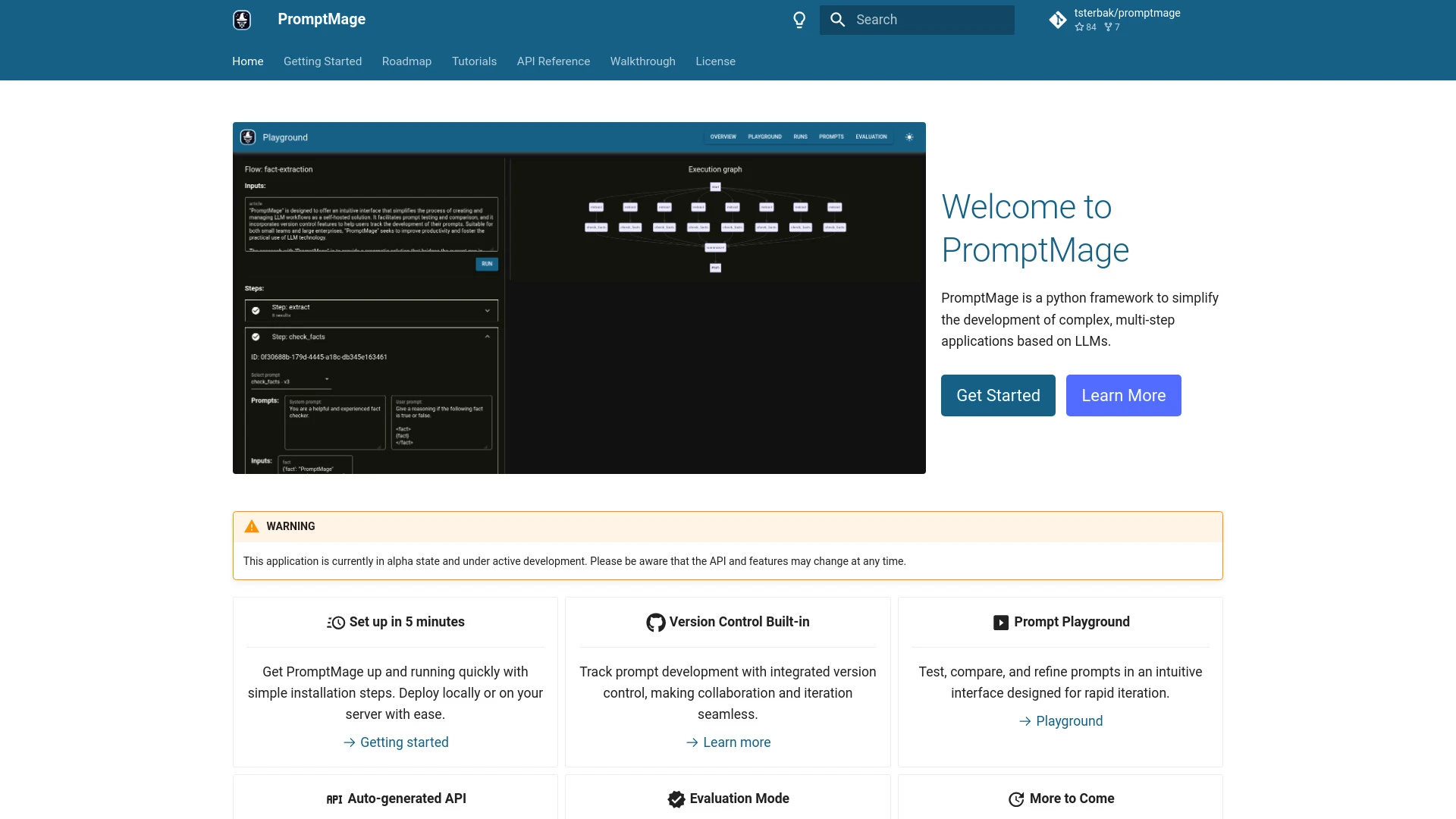 PromptMage website preview