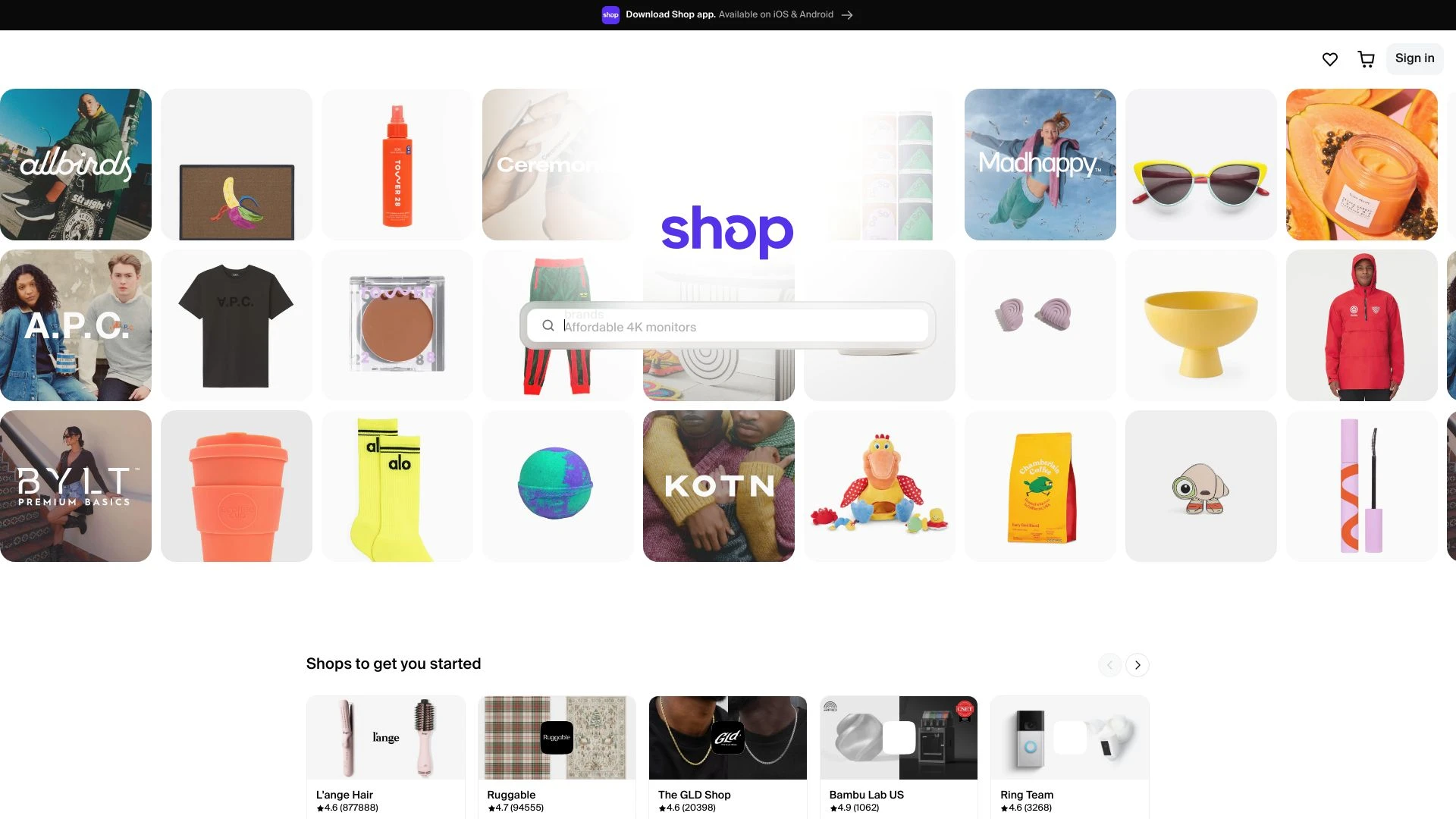 Shop: Your AI-Powered Shopping Assistant website preview