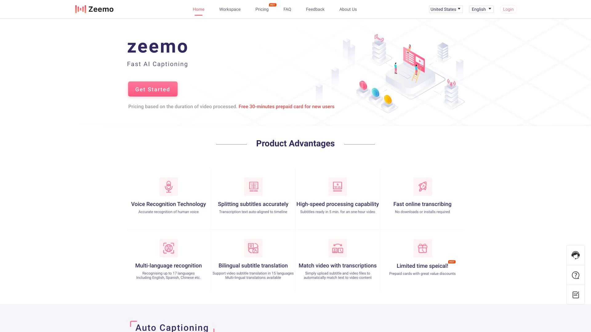 Zeemo AI website preview