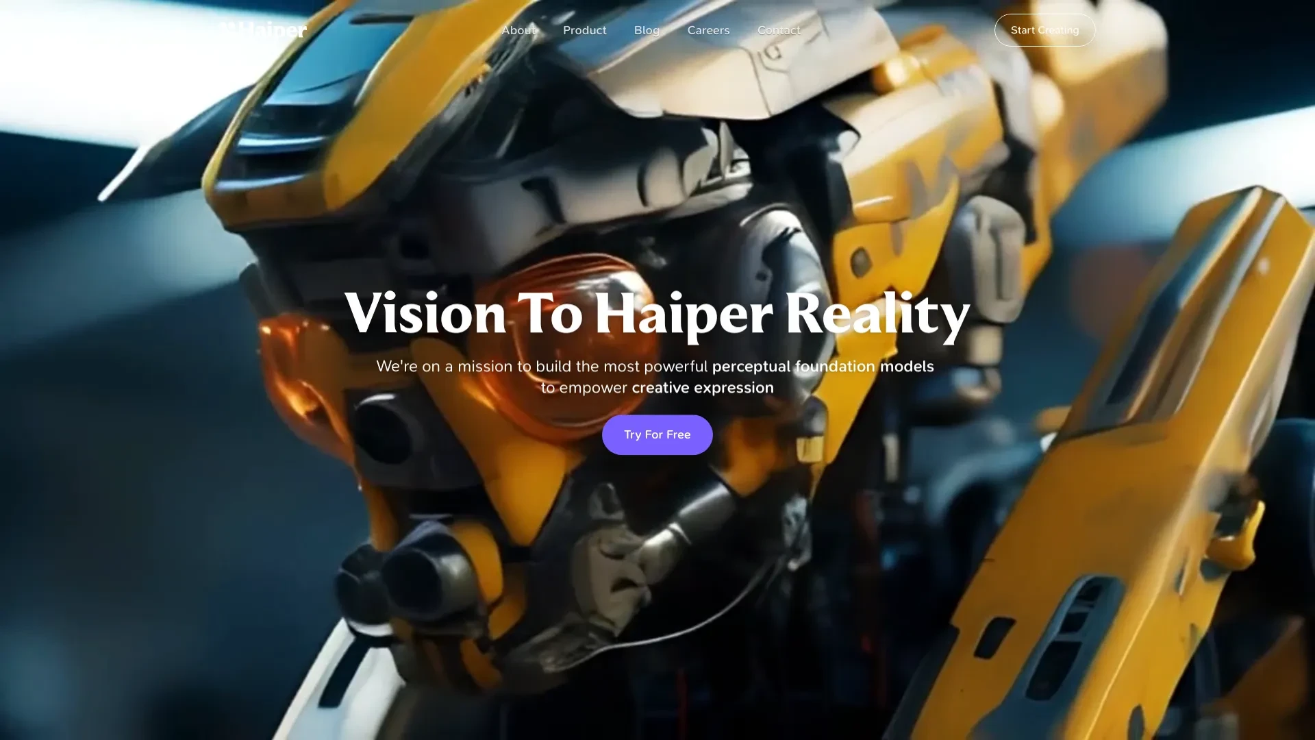 Haiper AI website preview