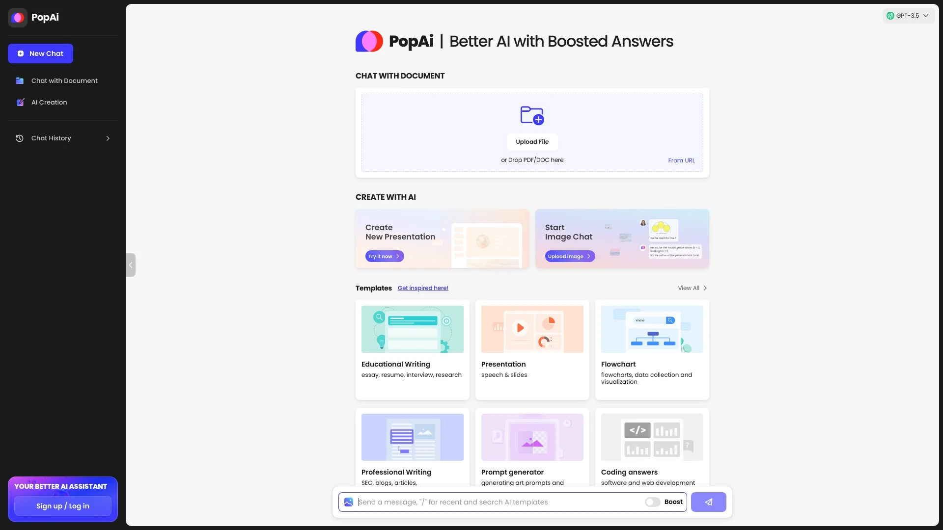 PopAi website preview