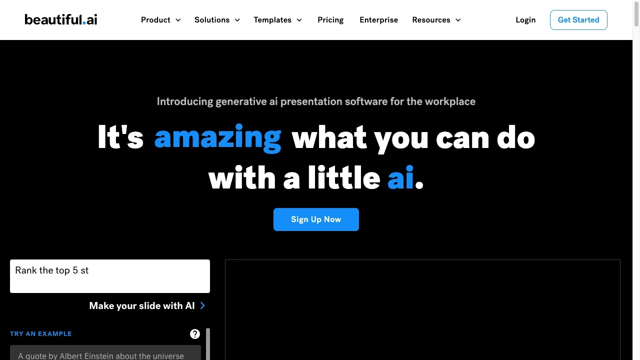 Beautiful.ai website preview