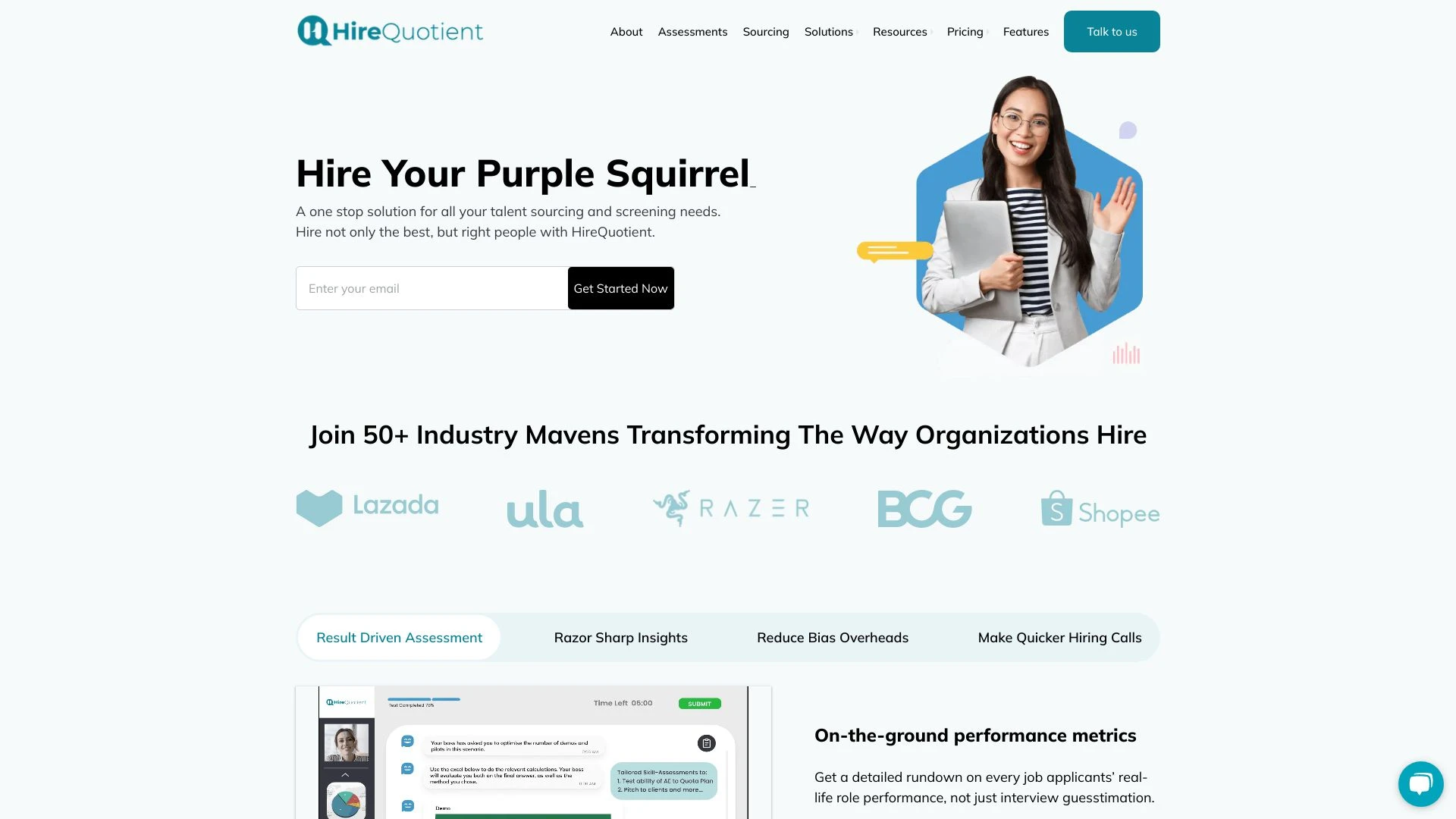 HireQuotient website preview