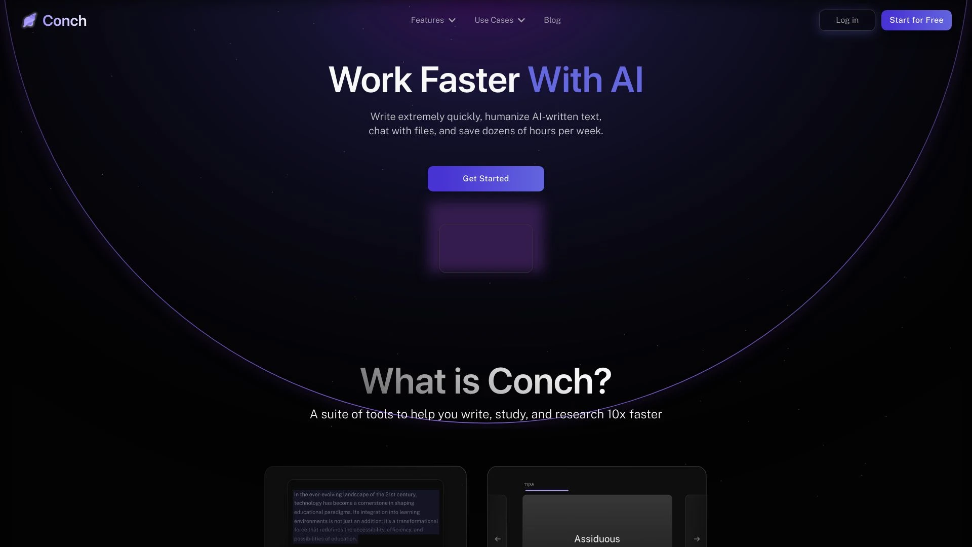 Conch AI website preview