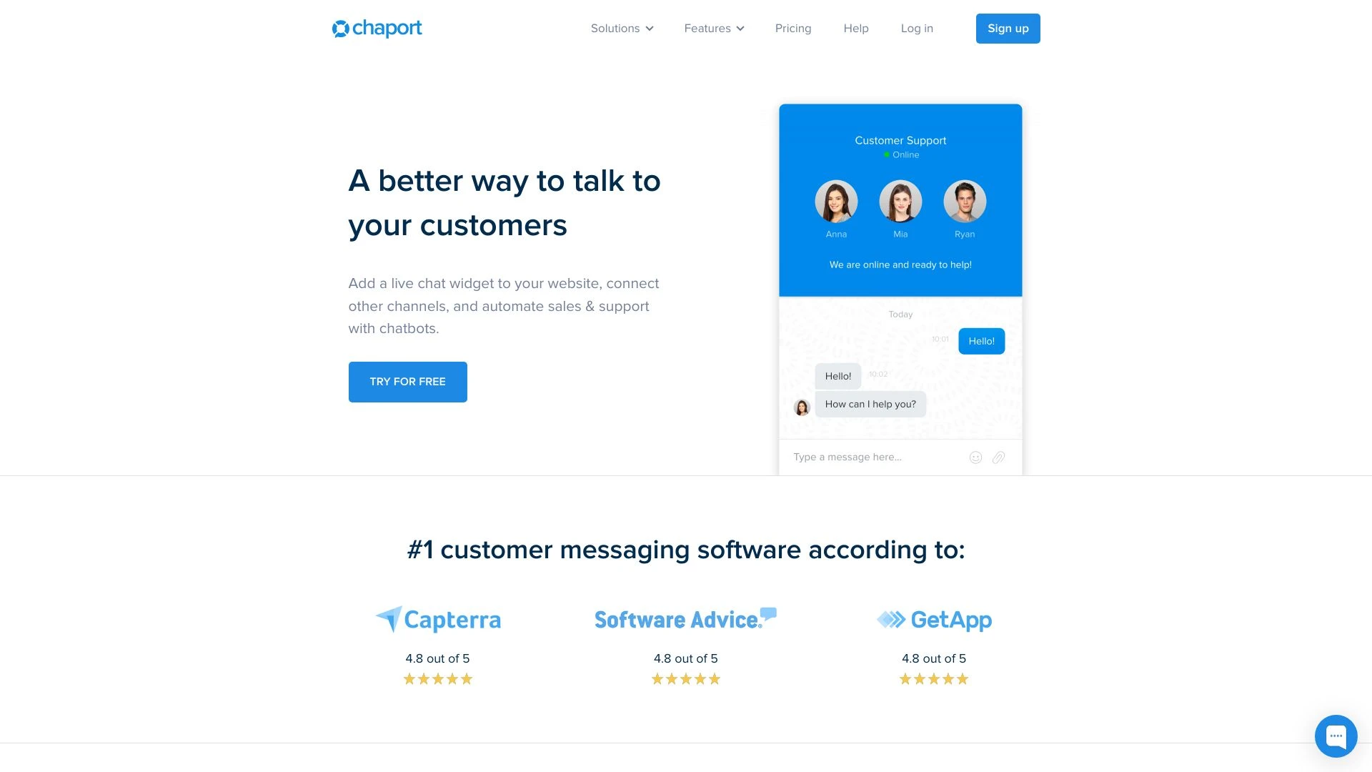 Chaport website preview