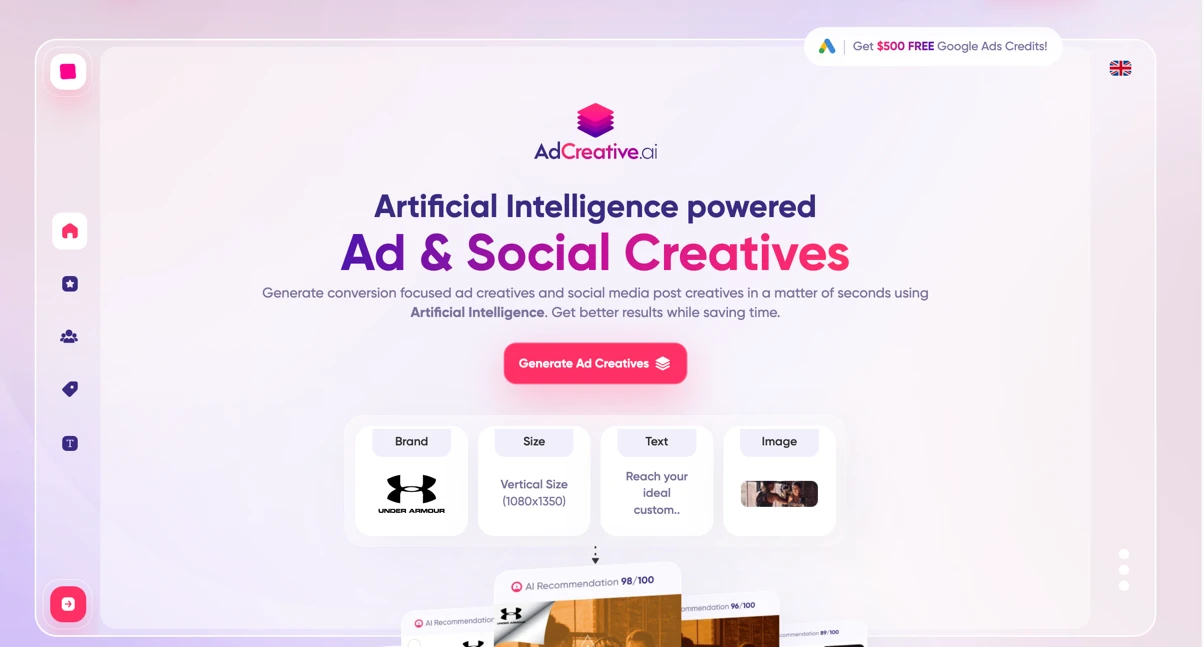 AdCreative.ai website preview