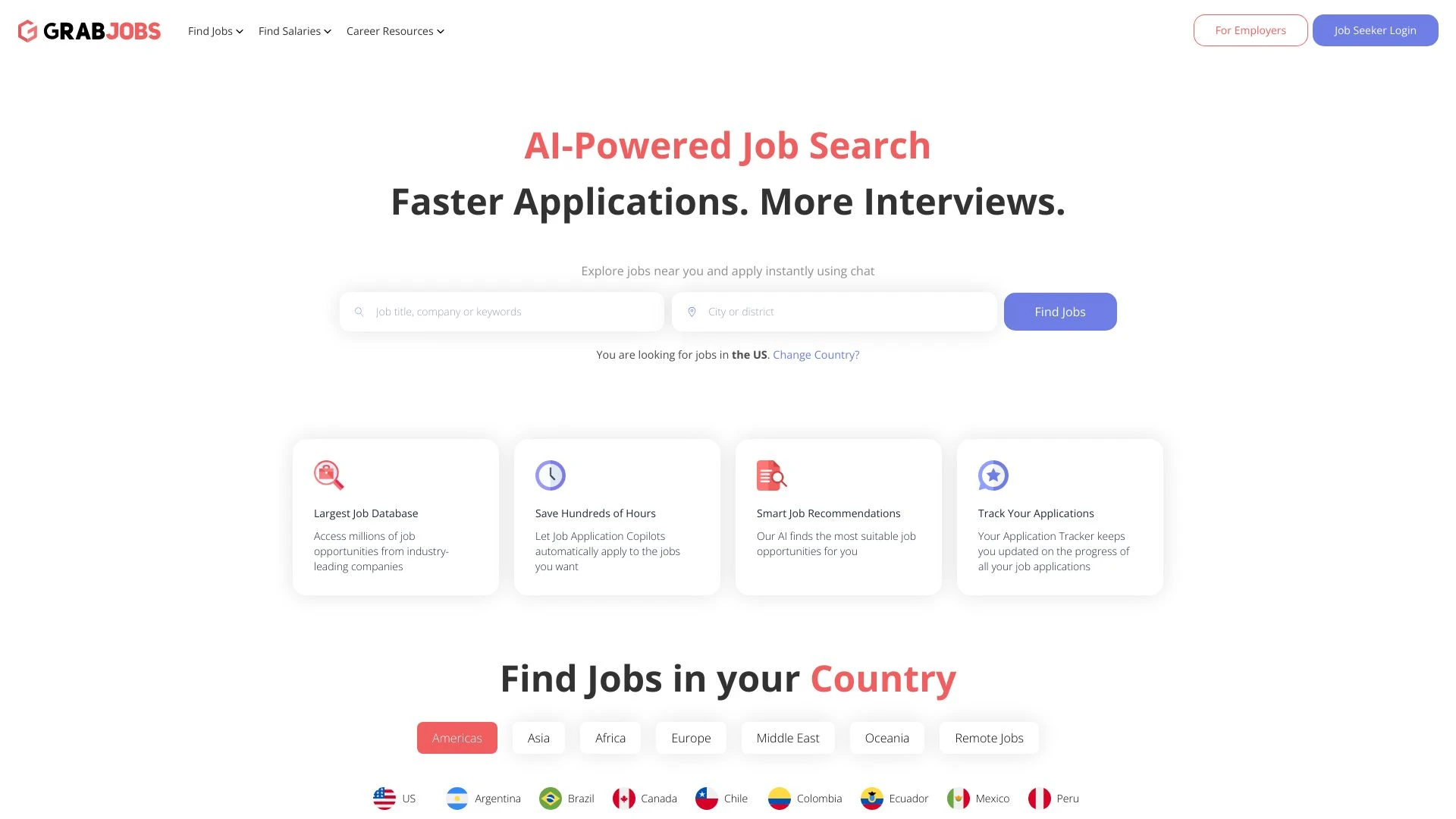 GrabJobs website preview