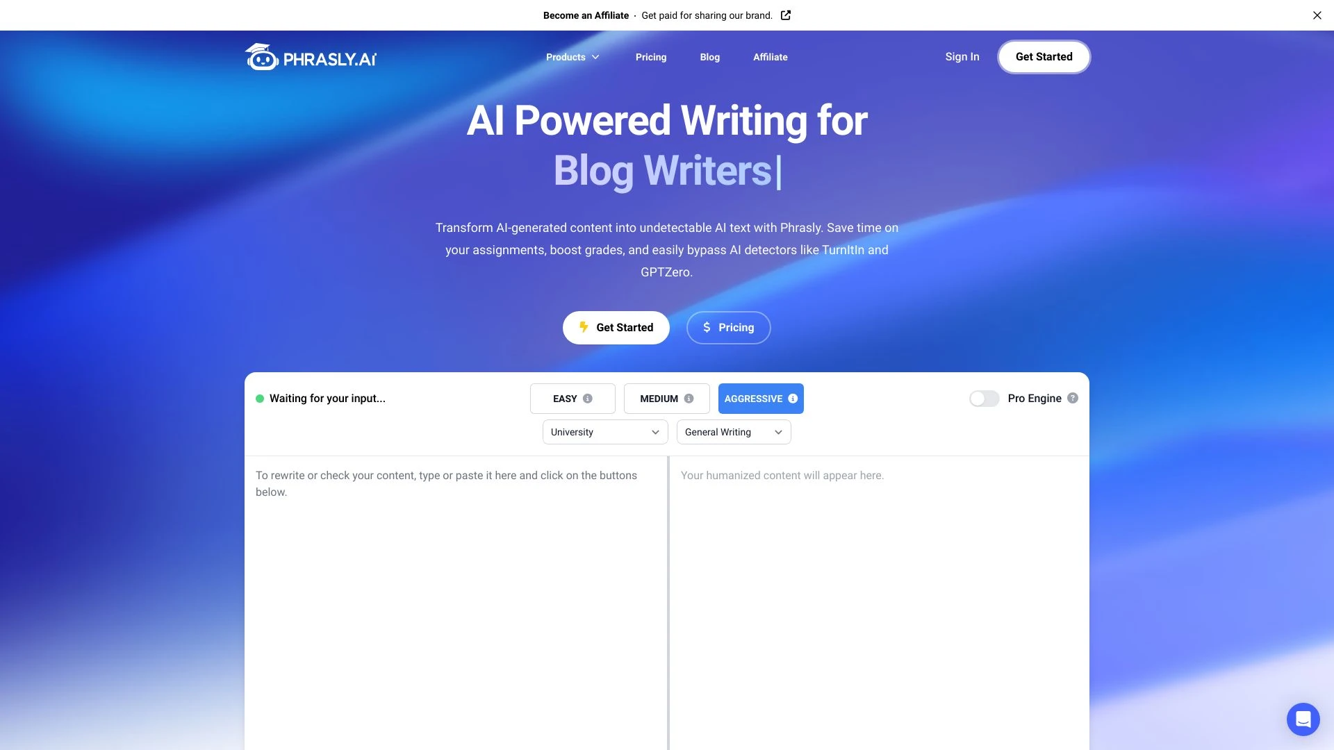 Phrasly website preview