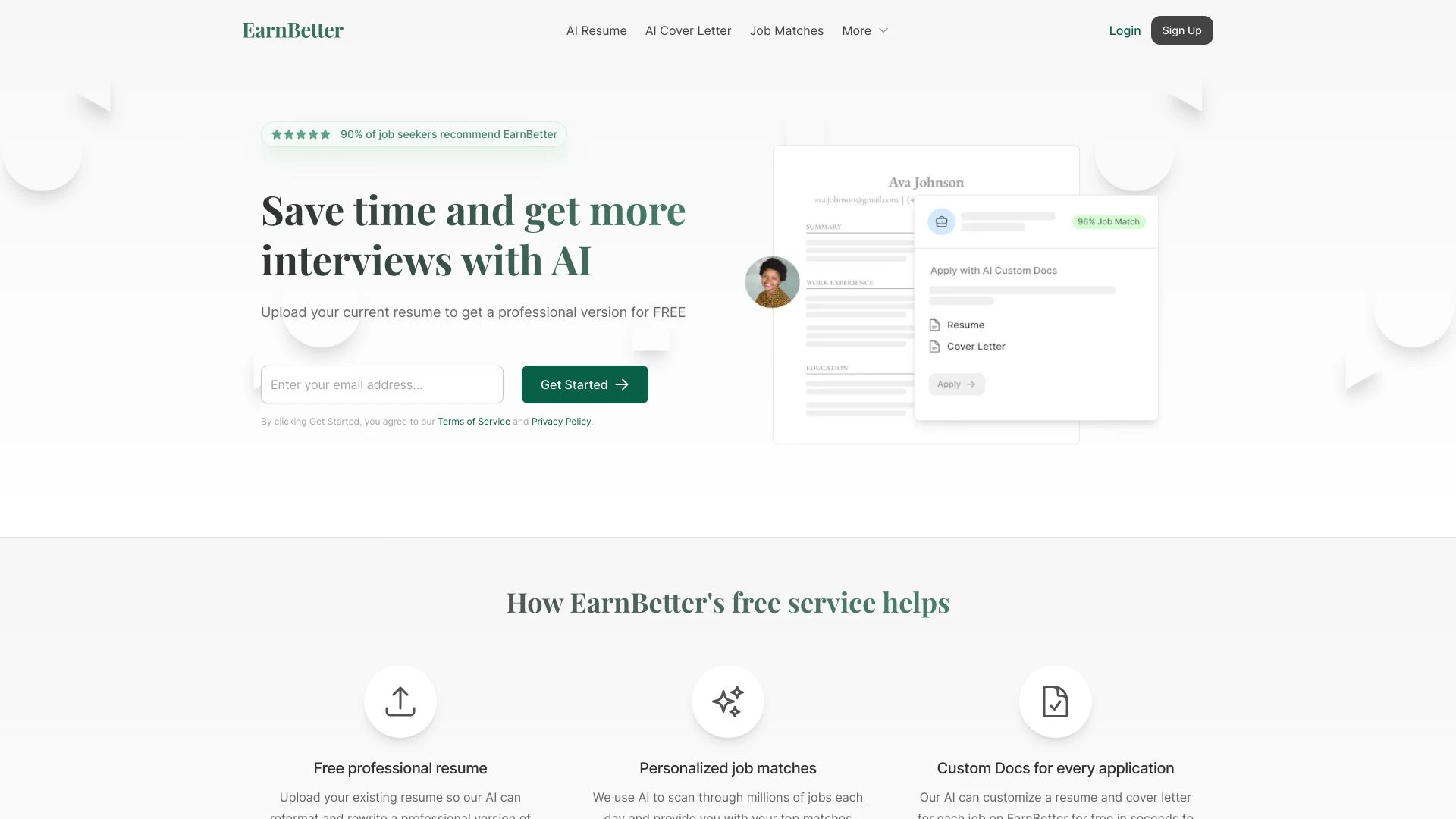 EarnBetter website preview