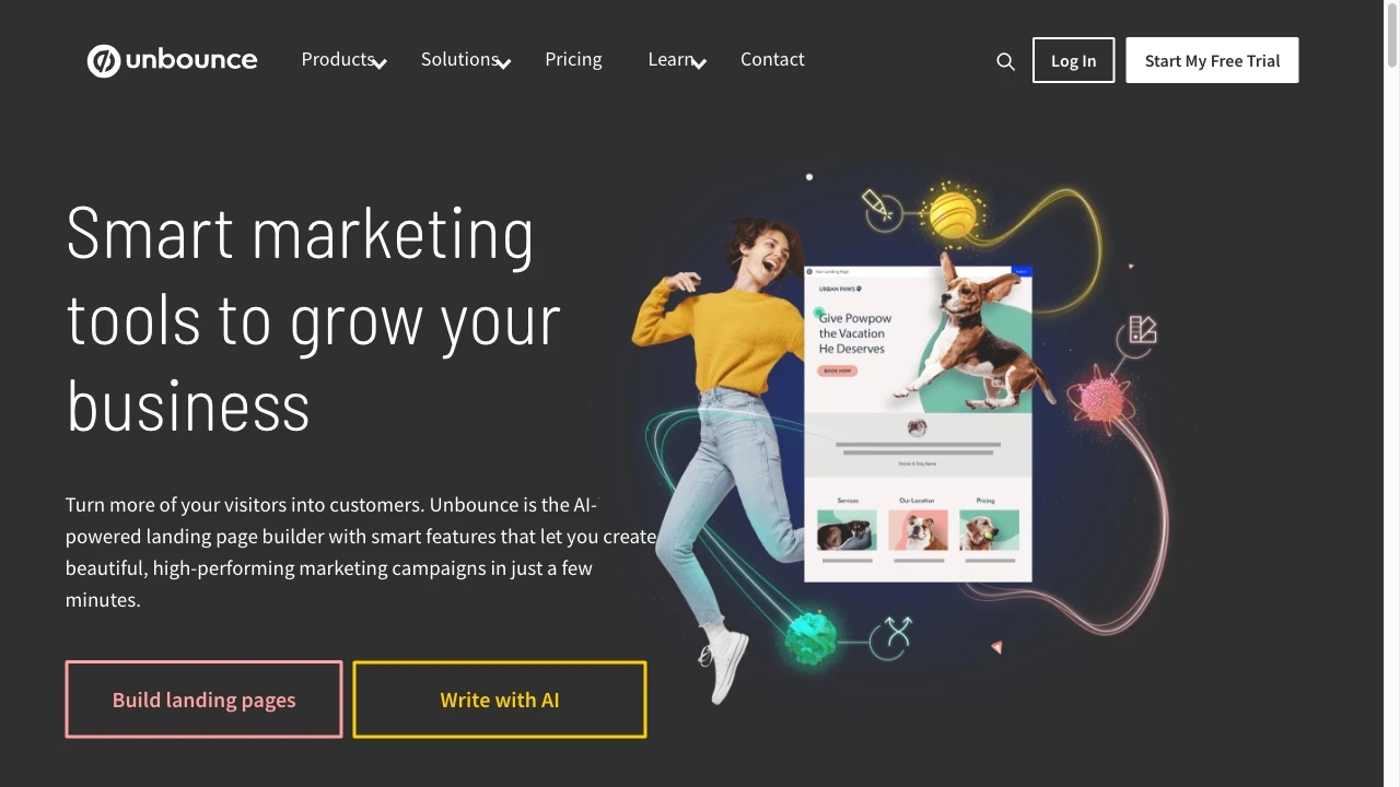 Unbounce website preview