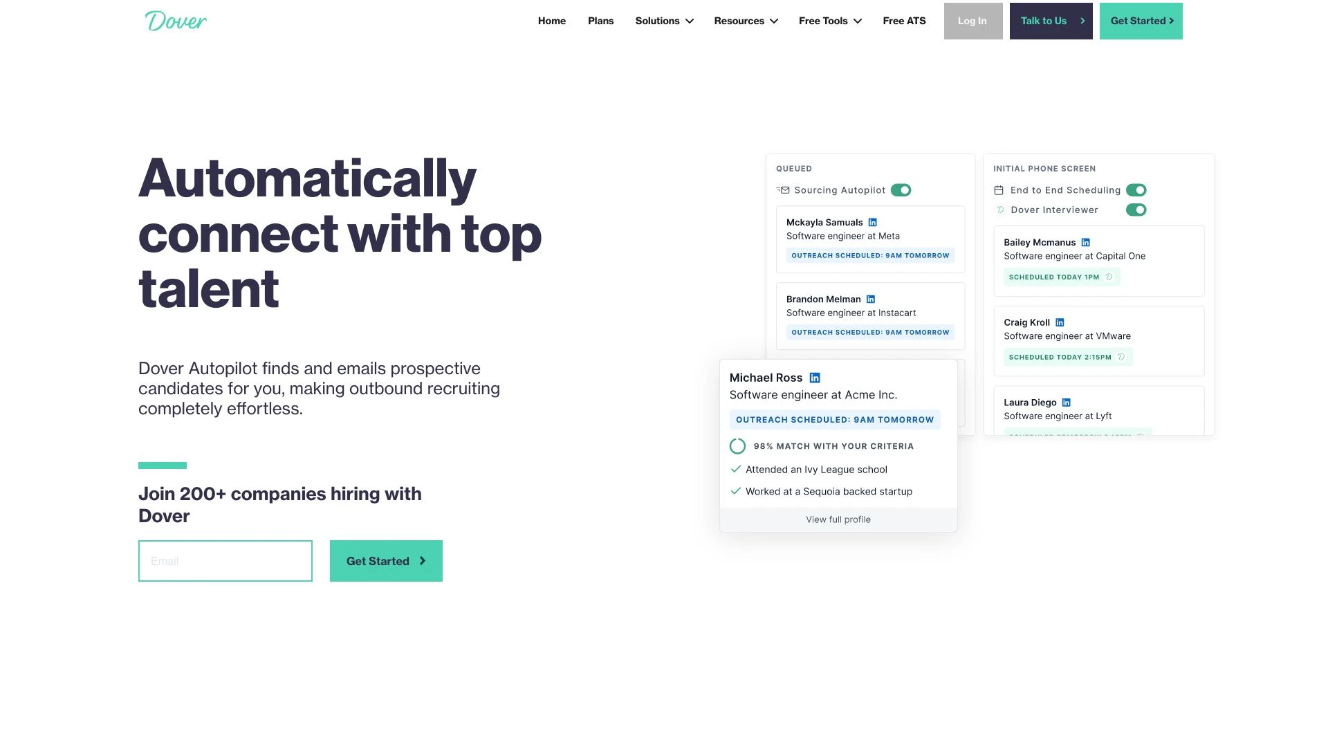 Dover | Sourcing Autopilot website preview