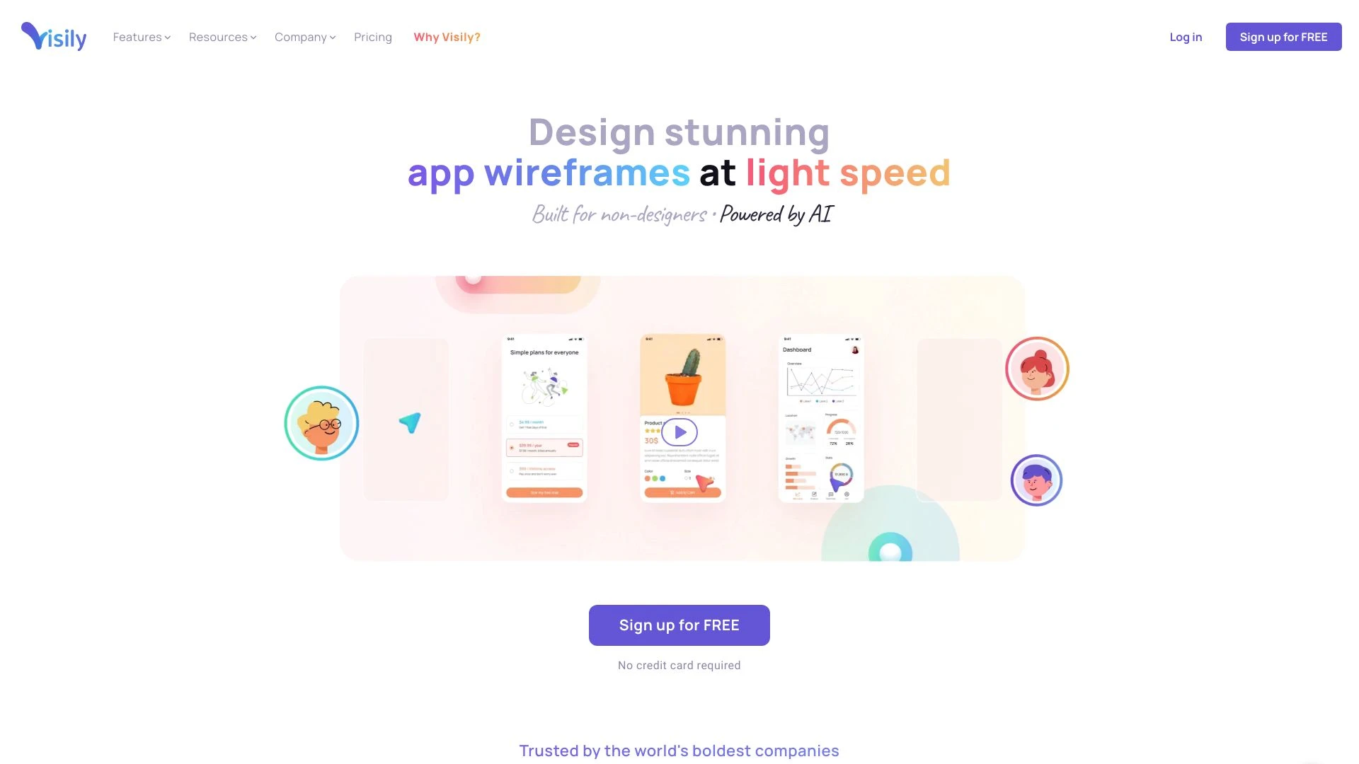 Visily: AI-Powered Wireframing & Design website preview