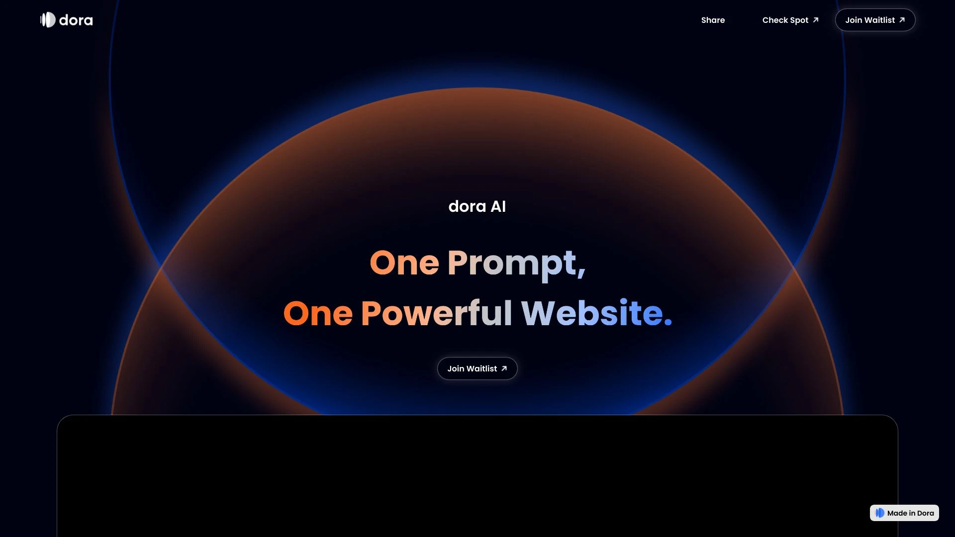 Dora website preview