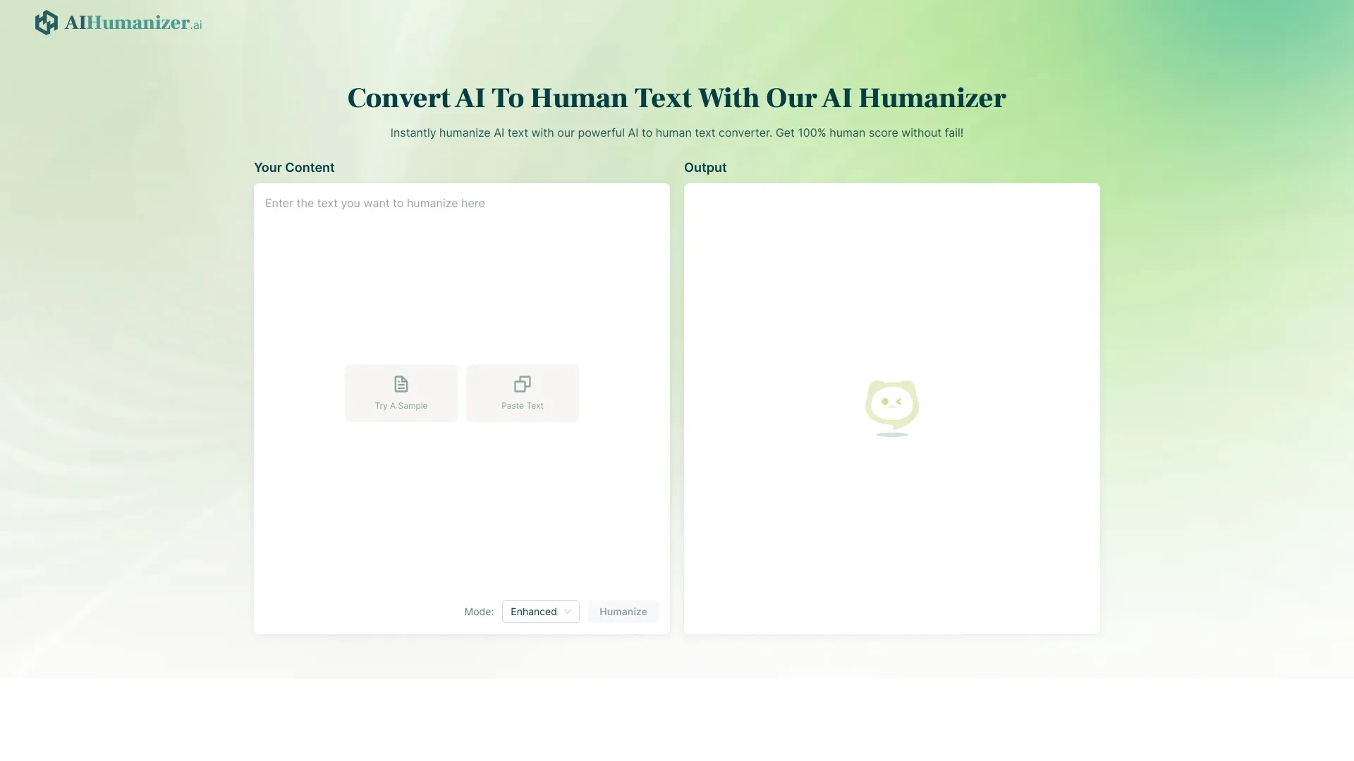 AI Humanizer website preview