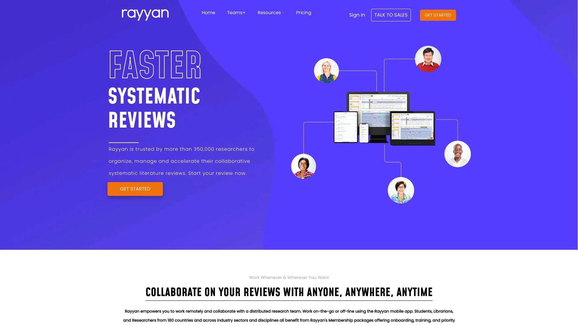 Rayyan website preview